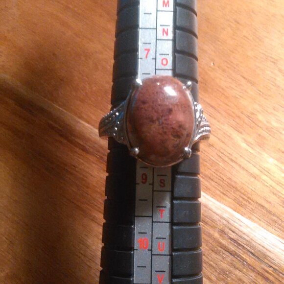 Aqua Nueva Moss Stainless Steel Solitaire Ring (Size 8) - Picture 4 of 16